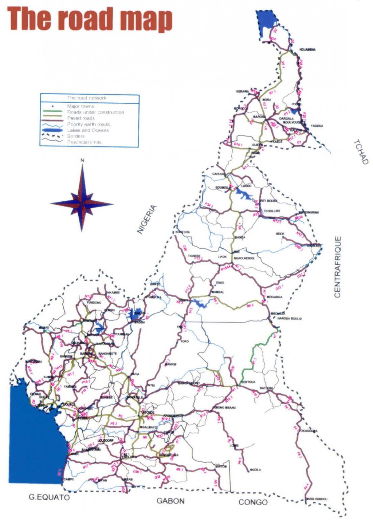 نقشه جاده کامرون