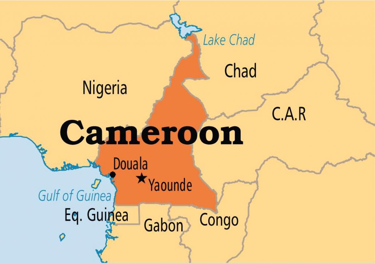 نقشه از یائونده کامرون