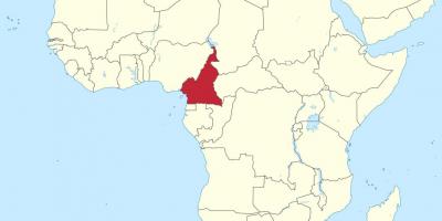 نقشه کامرون در غرب آفریقا