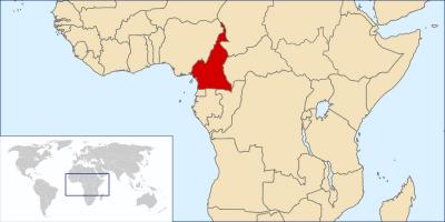 کامرون محل بر روی نقشه جهان